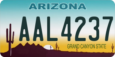 AZ license plate AAL4237