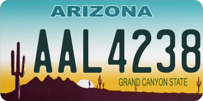 AZ license plate AAL4238