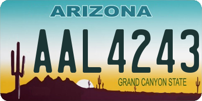 AZ license plate AAL4243