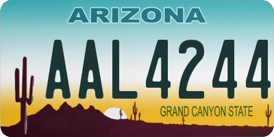 AZ license plate AAL4244