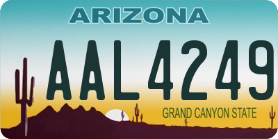 AZ license plate AAL4249