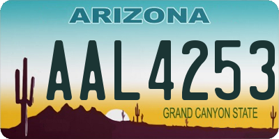 AZ license plate AAL4253