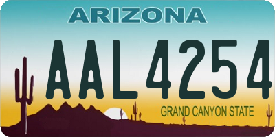 AZ license plate AAL4254