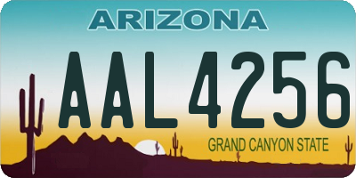 AZ license plate AAL4256