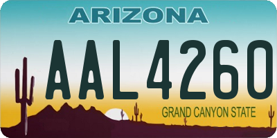 AZ license plate AAL4260