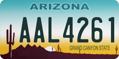 AZ license plate AAL4261