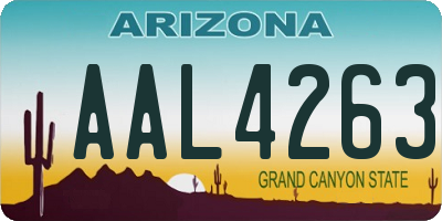 AZ license plate AAL4263