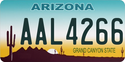 AZ license plate AAL4266