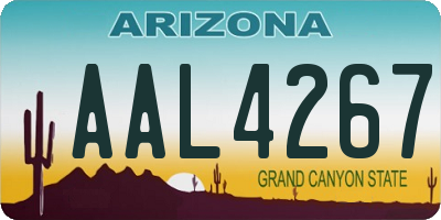 AZ license plate AAL4267