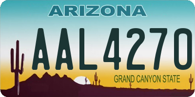 AZ license plate AAL4270