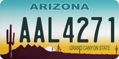 AZ license plate AAL4271