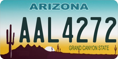 AZ license plate AAL4272