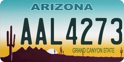 AZ license plate AAL4273