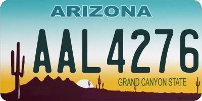 AZ license plate AAL4276