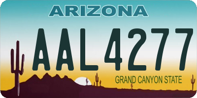 AZ license plate AAL4277