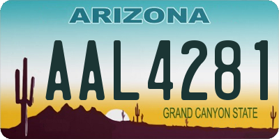 AZ license plate AAL4281