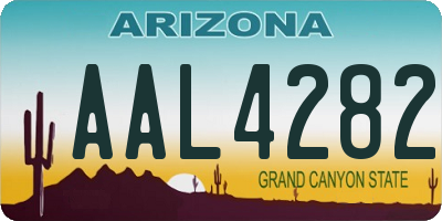 AZ license plate AAL4282