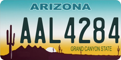 AZ license plate AAL4284