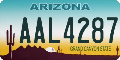 AZ license plate AAL4287