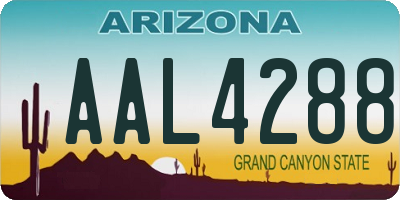 AZ license plate AAL4288