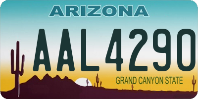 AZ license plate AAL4290