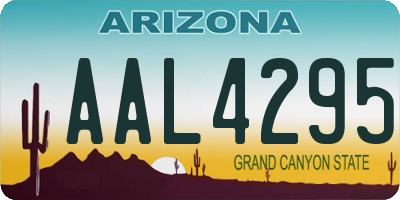 AZ license plate AAL4295