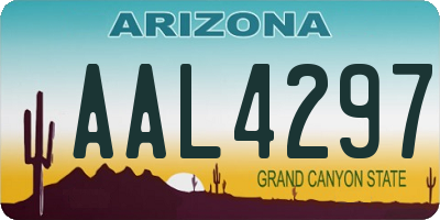 AZ license plate AAL4297