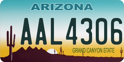AZ license plate AAL4306