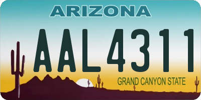 AZ license plate AAL4311