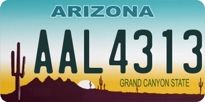 AZ license plate AAL4313