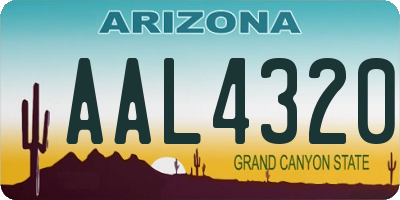AZ license plate AAL4320