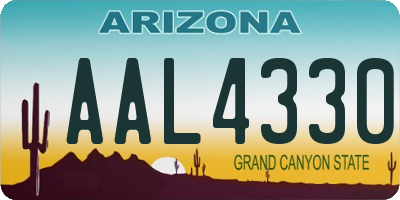 AZ license plate AAL4330