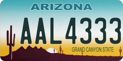 AZ license plate AAL4333