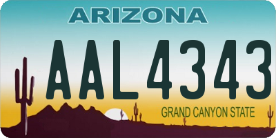 AZ license plate AAL4343