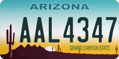 AZ license plate AAL4347