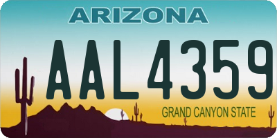 AZ license plate AAL4359
