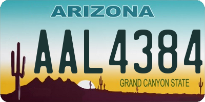 AZ license plate AAL4384