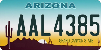 AZ license plate AAL4385