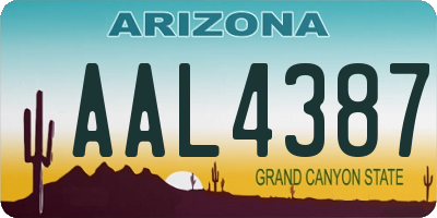 AZ license plate AAL4387