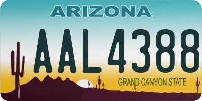 AZ license plate AAL4388