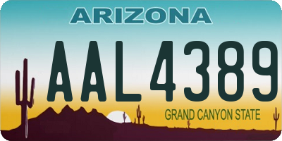 AZ license plate AAL4389