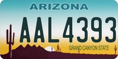 AZ license plate AAL4393