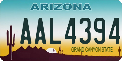 AZ license plate AAL4394