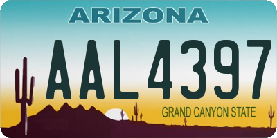 AZ license plate AAL4397