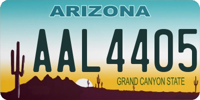 AZ license plate AAL4405