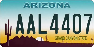 AZ license plate AAL4407