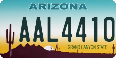 AZ license plate AAL4410