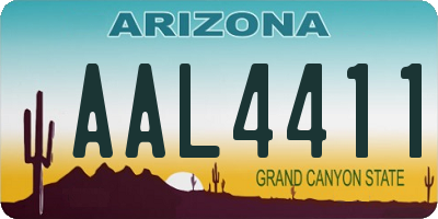 AZ license plate AAL4411