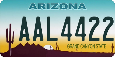 AZ license plate AAL4422