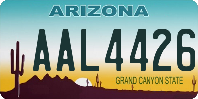 AZ license plate AAL4426